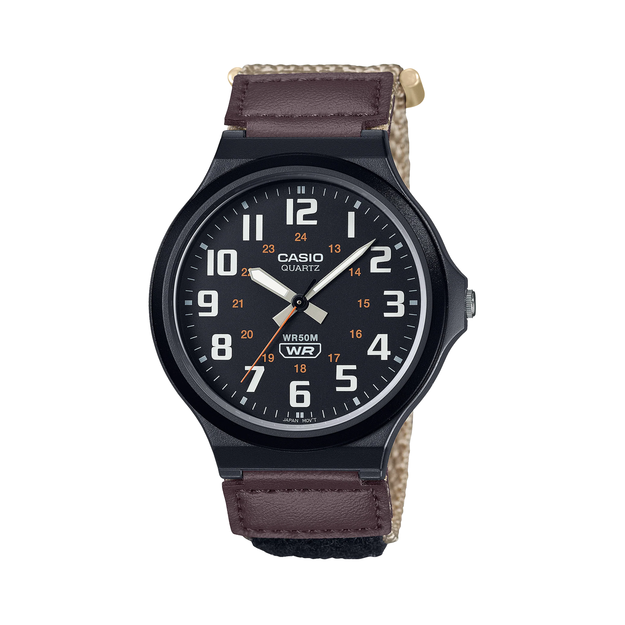 Casio Analogue Vintage Black Dial Watch - MW240B-5B