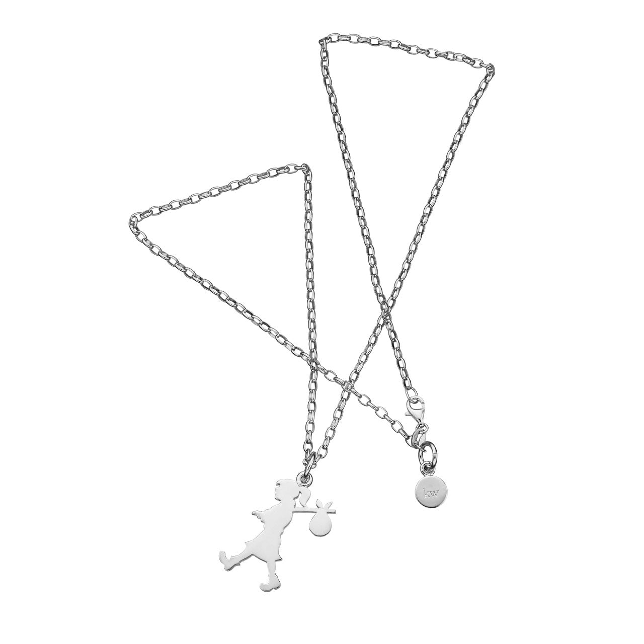 Sterling Silver Large Runaway Girl Pendant