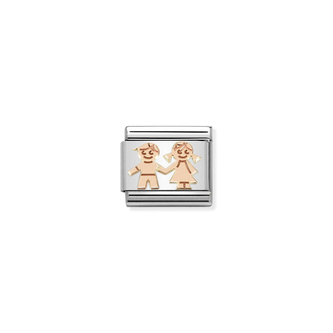Composable Classic Link 430104/33 Children Holding Hands In 9k Rose Gold