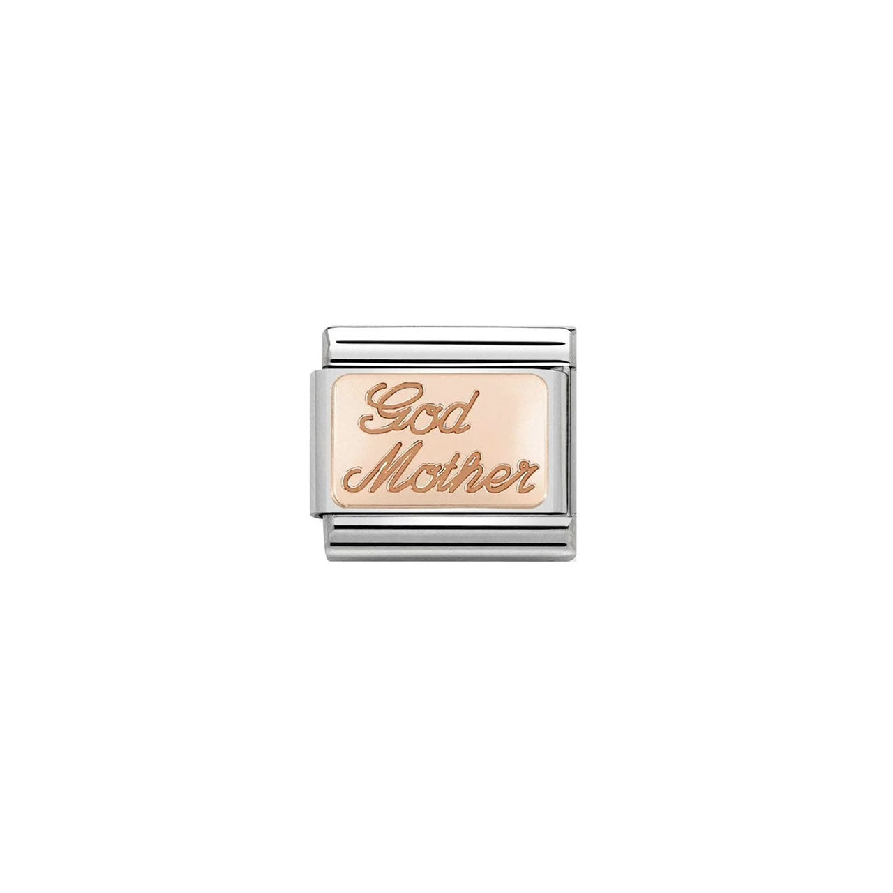 Composable Classic Link 430108/17 God Mother Engraved 9k Rose Gold Plate
