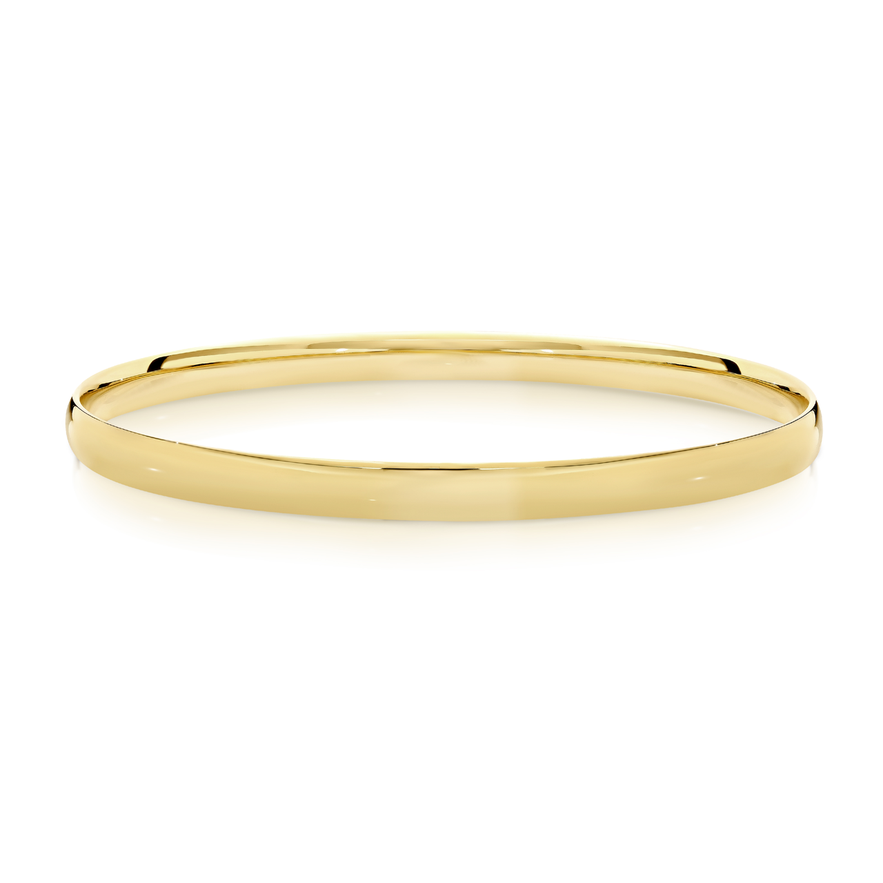 9k Yellow Gold 4.5mm Wide Golf Bangle