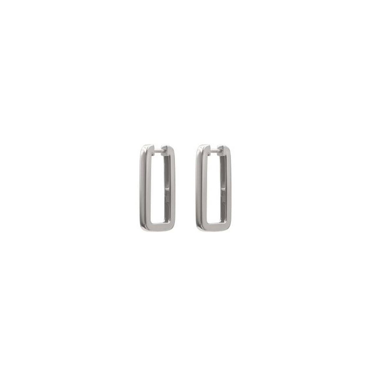 Sterling Silver Large U Shaped Huggie Earrings