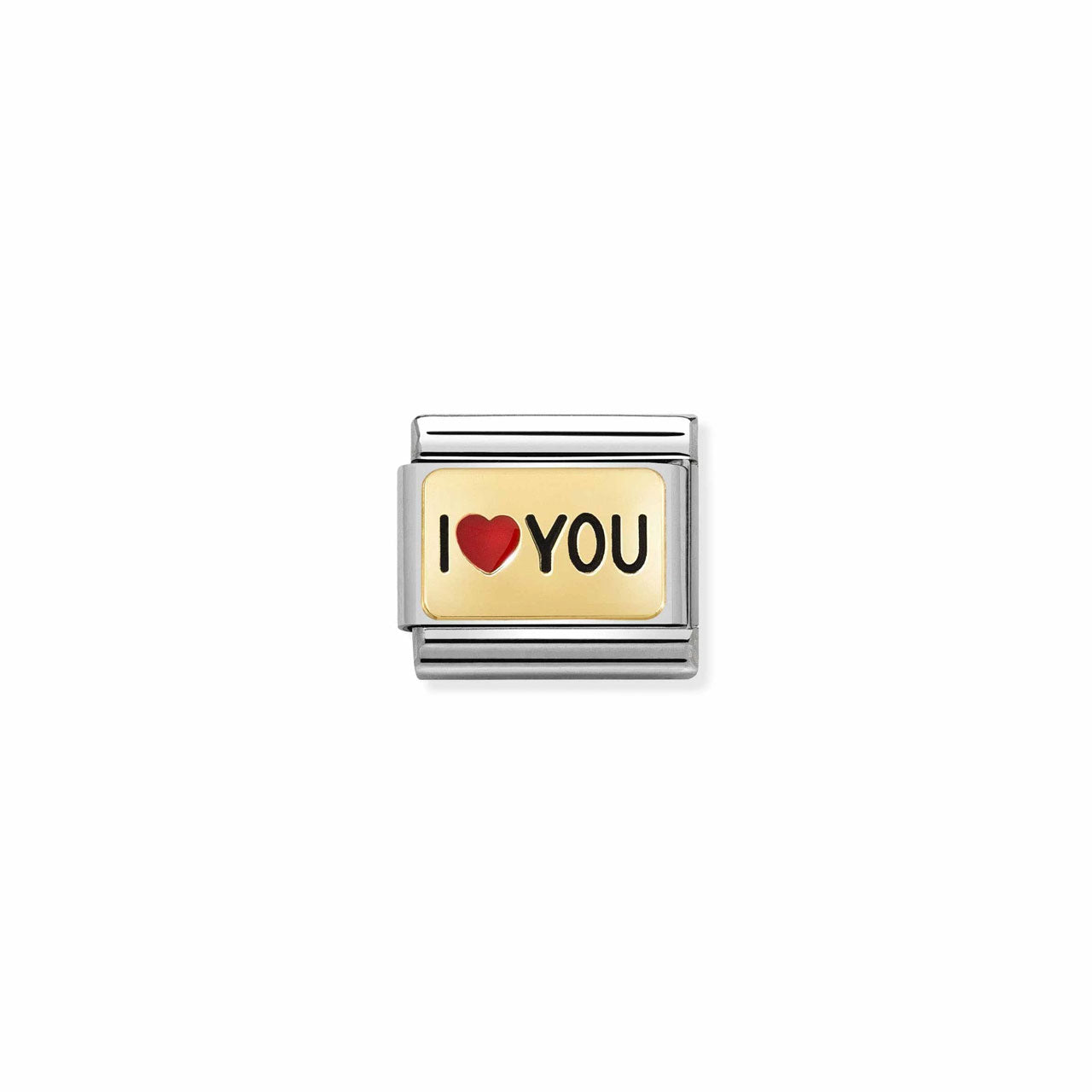 Composable Classic Link 030284/52 I Heart You In Gold & Red Enamel