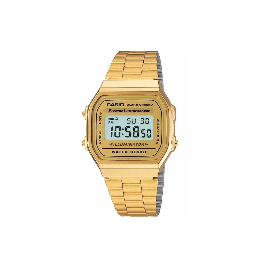 Casio Classic Vintage Gold Digital Watch - A168WG-9W