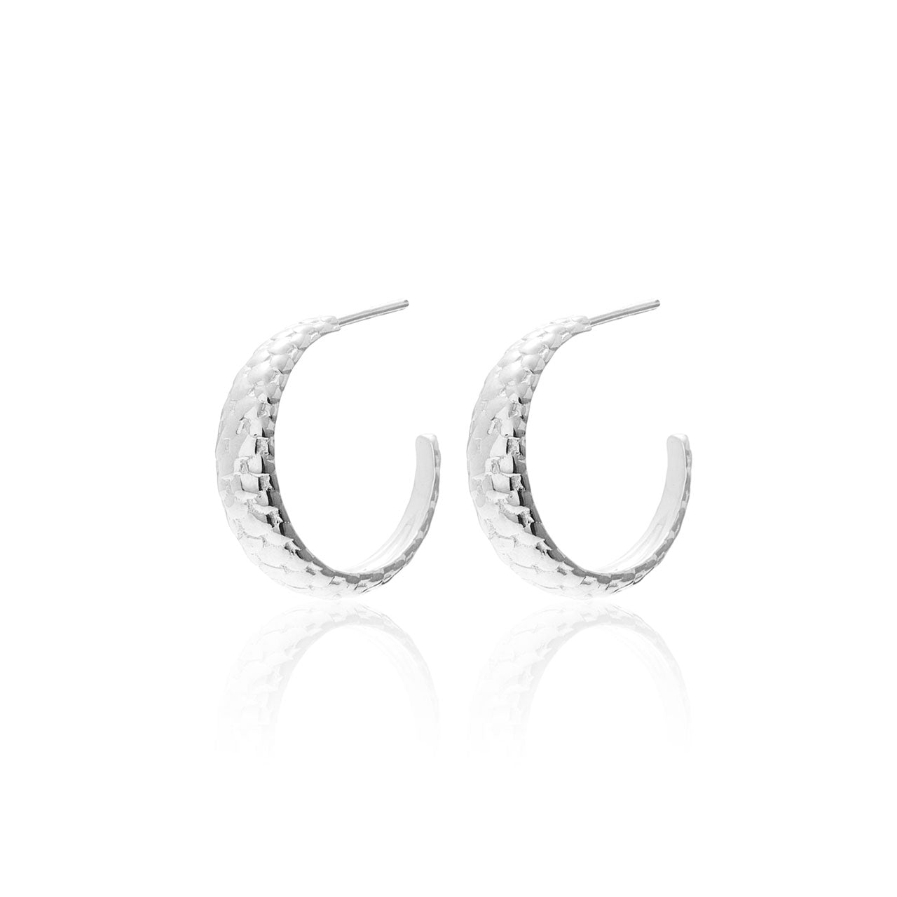 Medium Infinity Hoop Earrings Silver