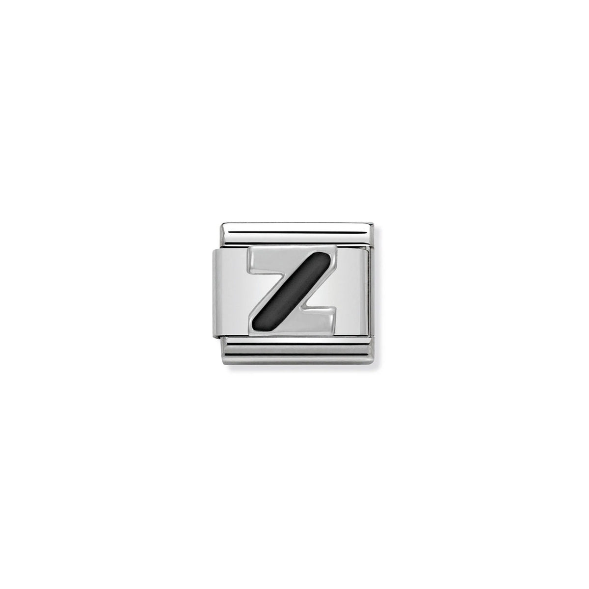 Composable Classic Link 330201/26 Black Letter Z In 925 Silver