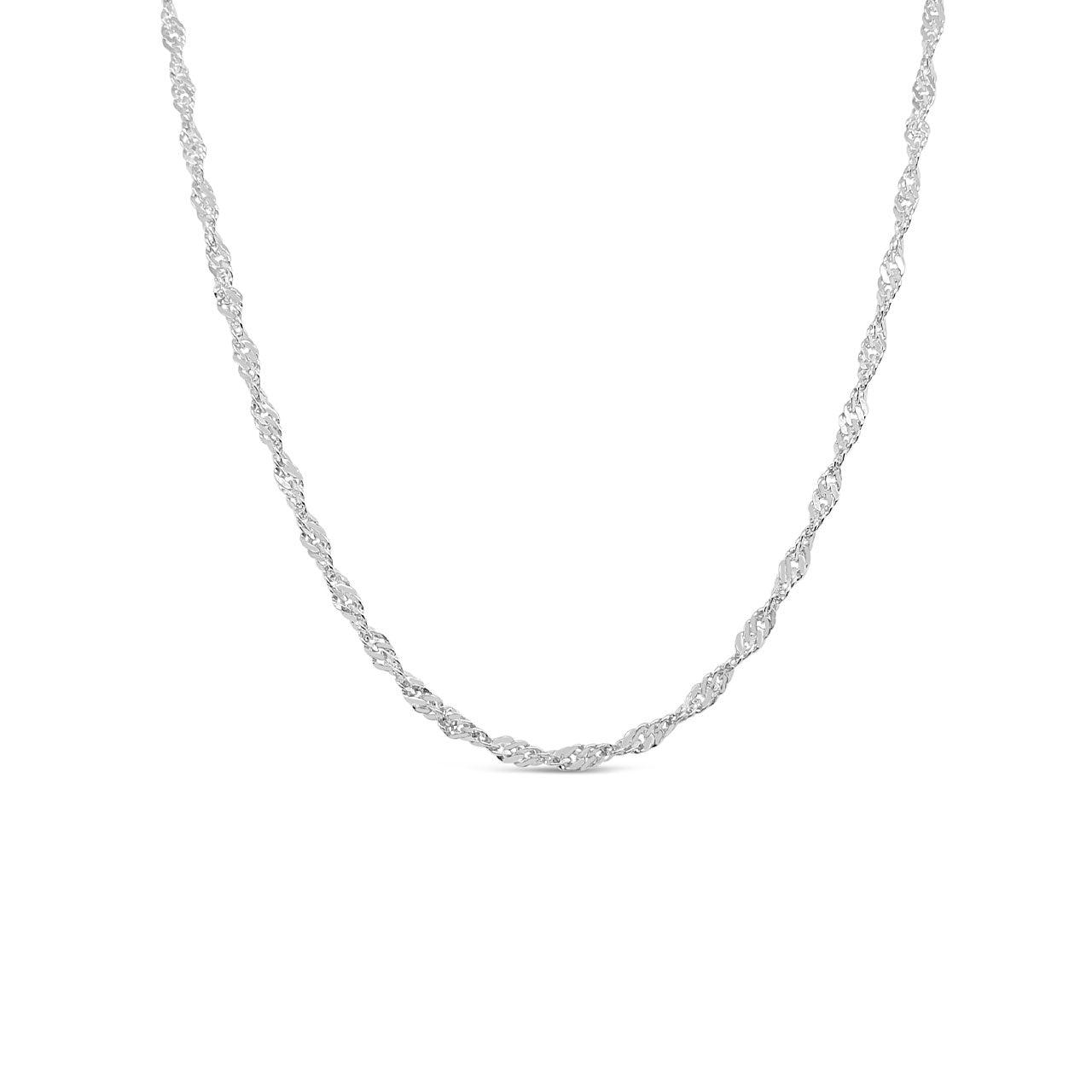 Sterling Silver SNG40 Singapore Twist Chain
