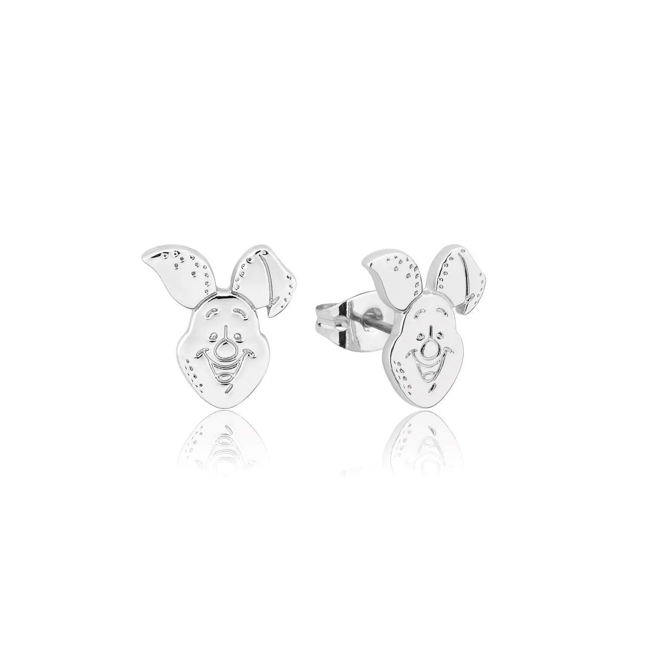 Disney - White Gold Plated Winnie the Pooh Piglet Stud Earrings