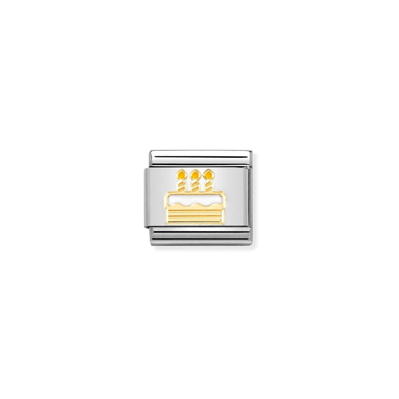 Composable Classic Link 030272/71 Birthday Cake In 18K Gold & Enamel