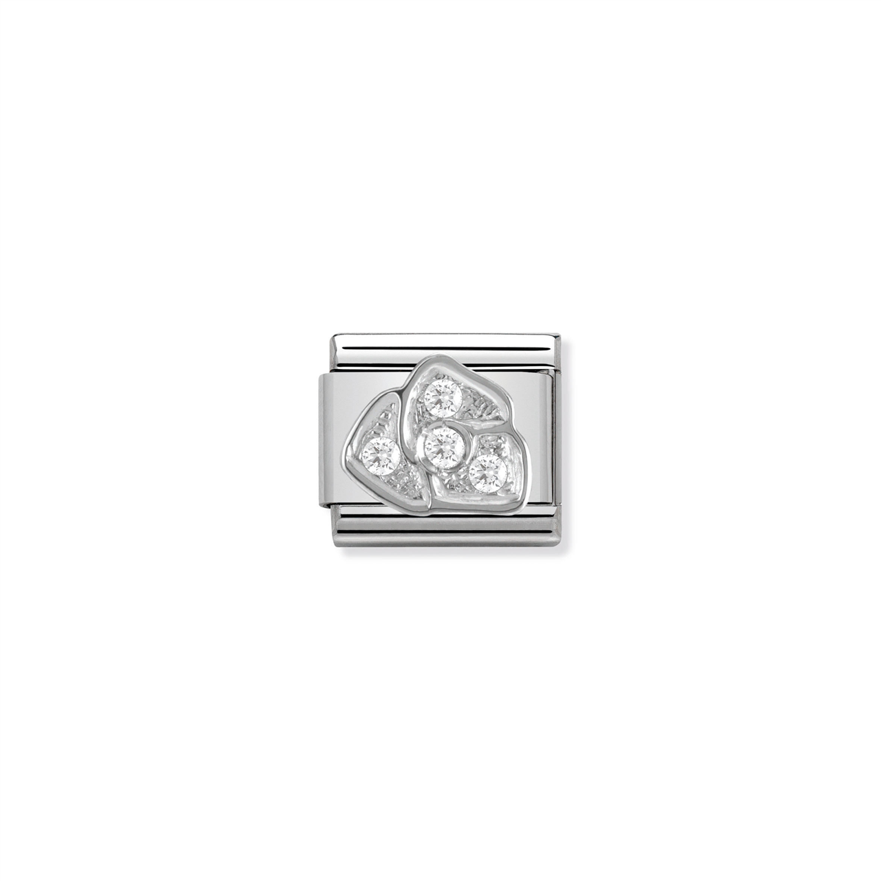 Composable Classic Link 330304/05 Rose in Silver & Stones