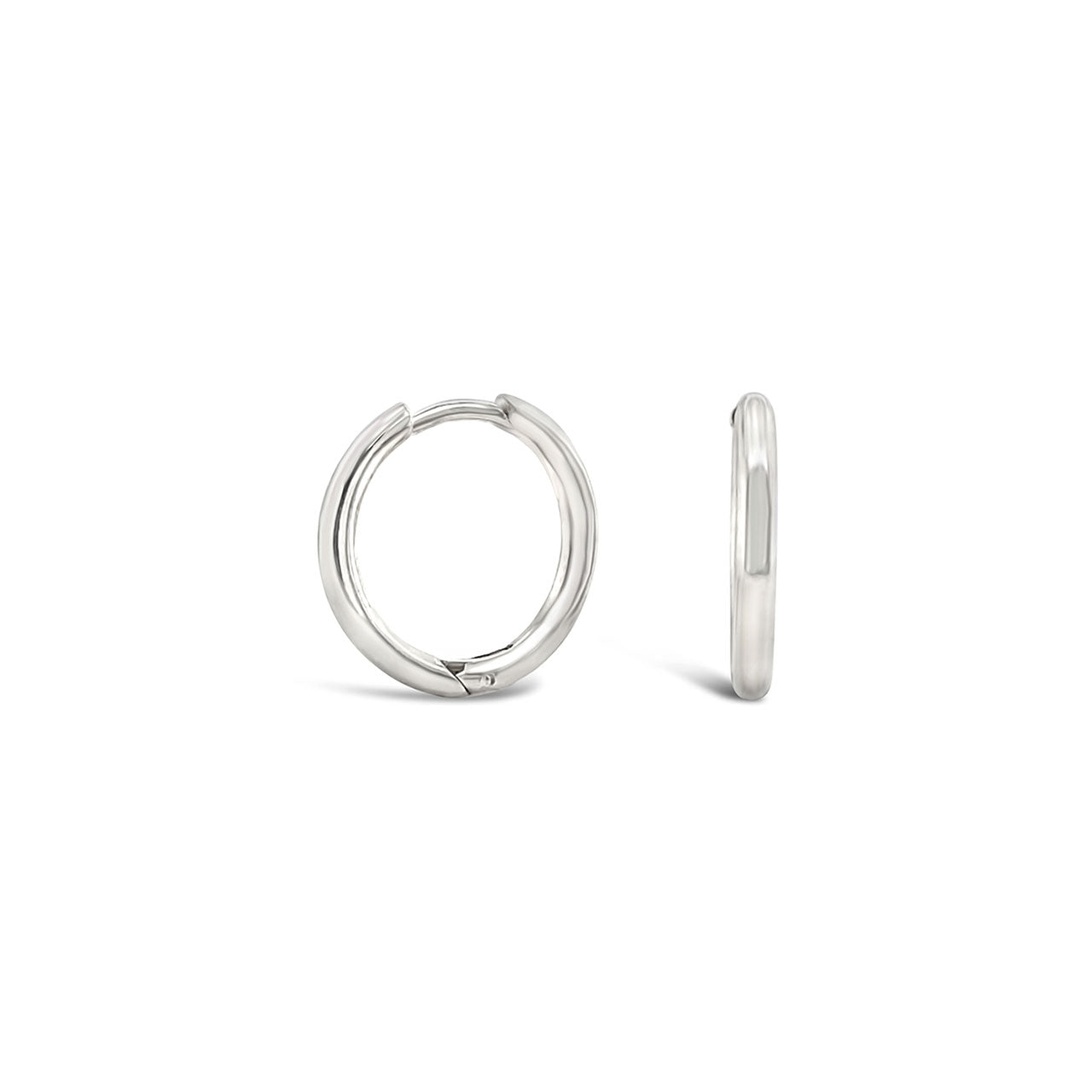Sterling Silver 16mm Round Profile Huggies