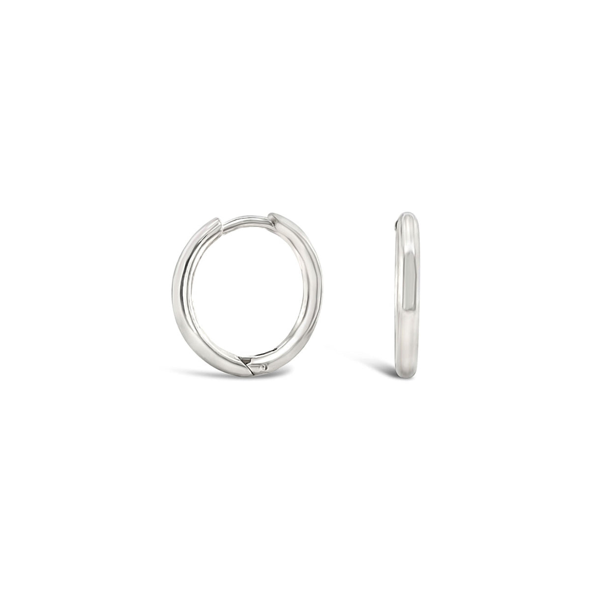 Sterling Silver 16mm Round Profile Huggies