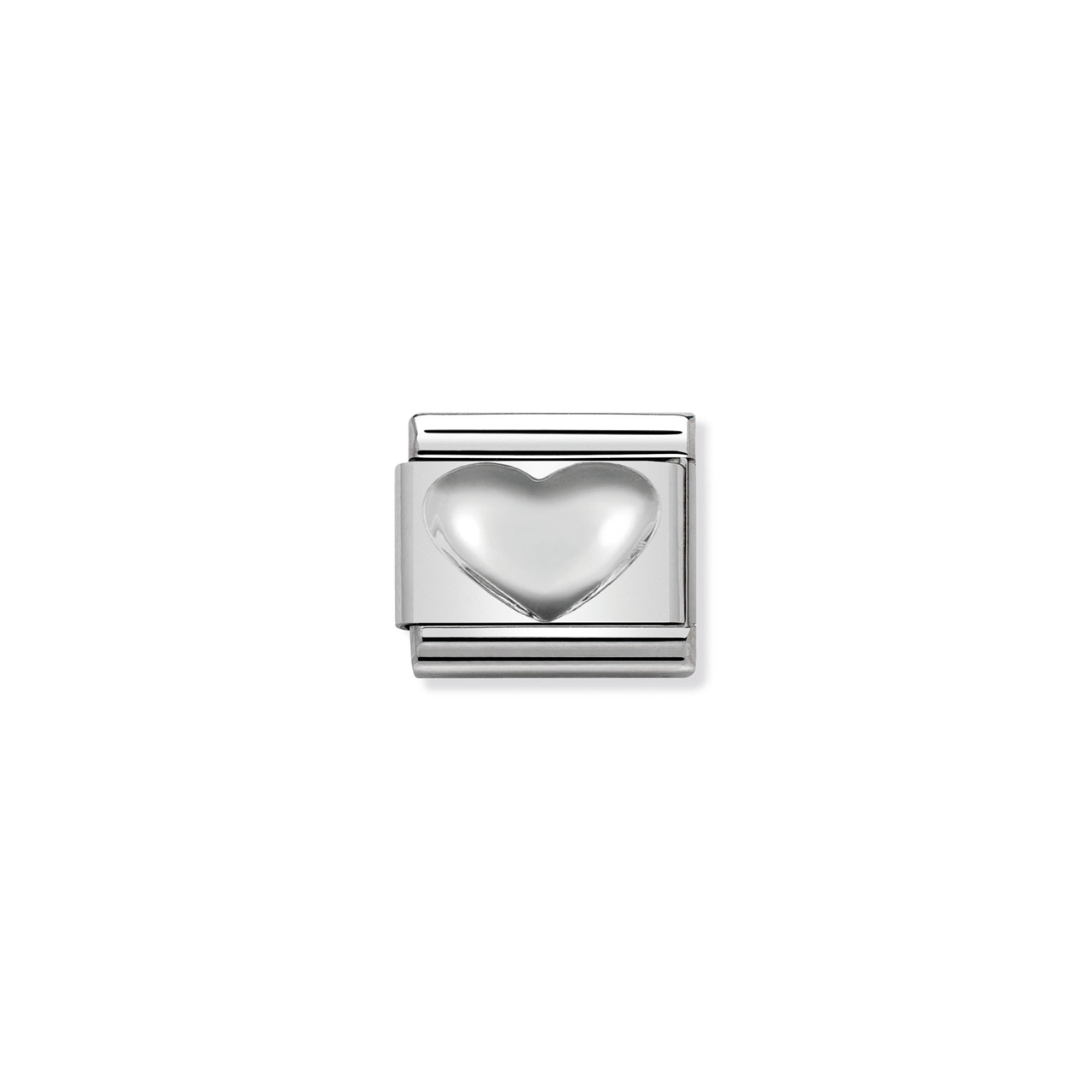 Composable Classic Link 330106/01 Raised Silver Heart