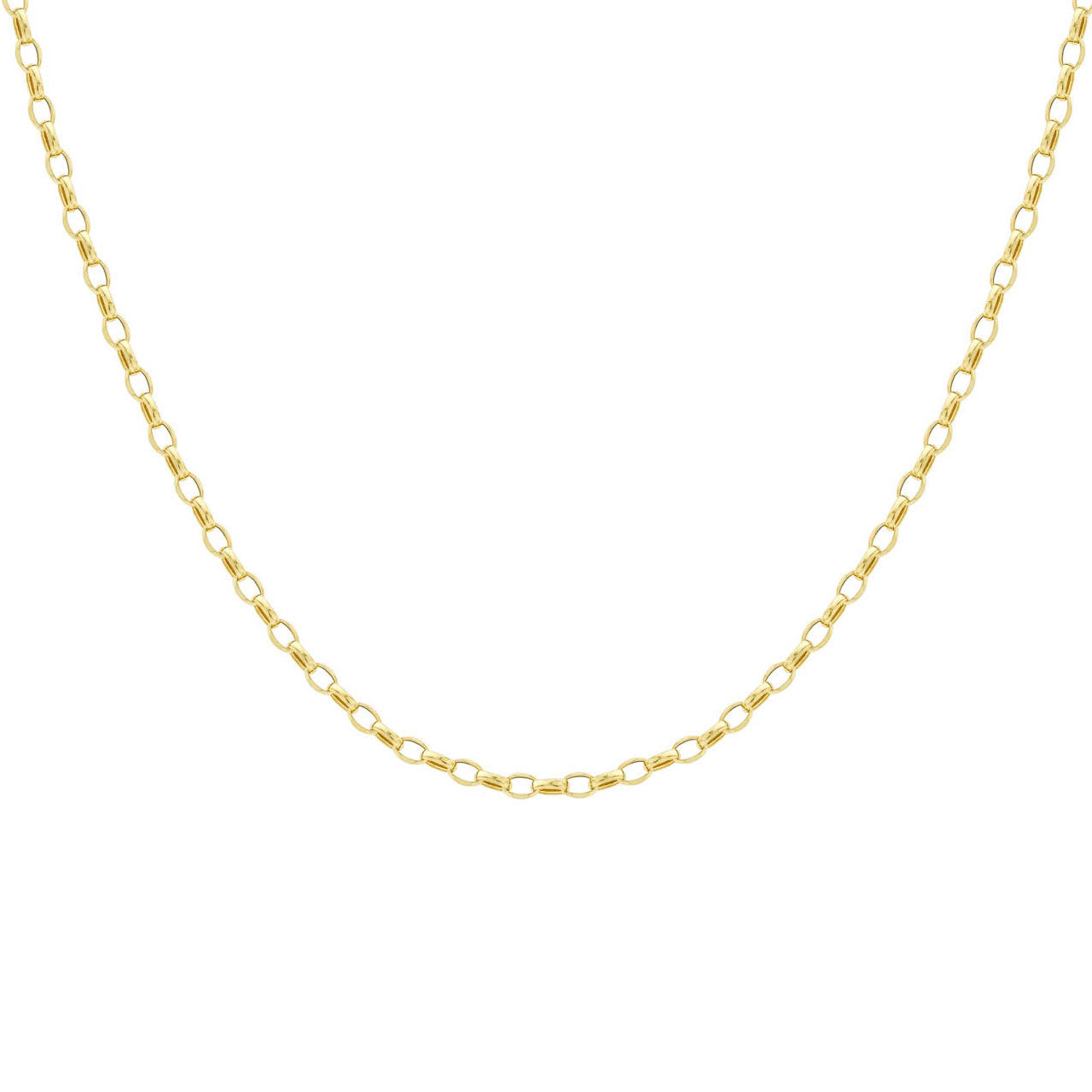 9k Yellow Gold Oval Belcher 45cm Chain