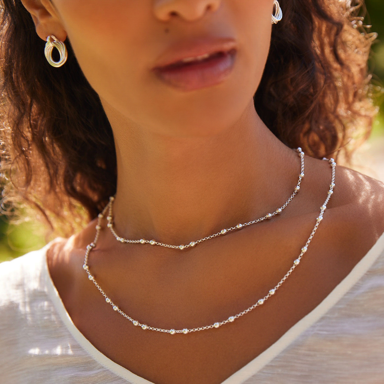 Mattina Silver Necklace (60cm)