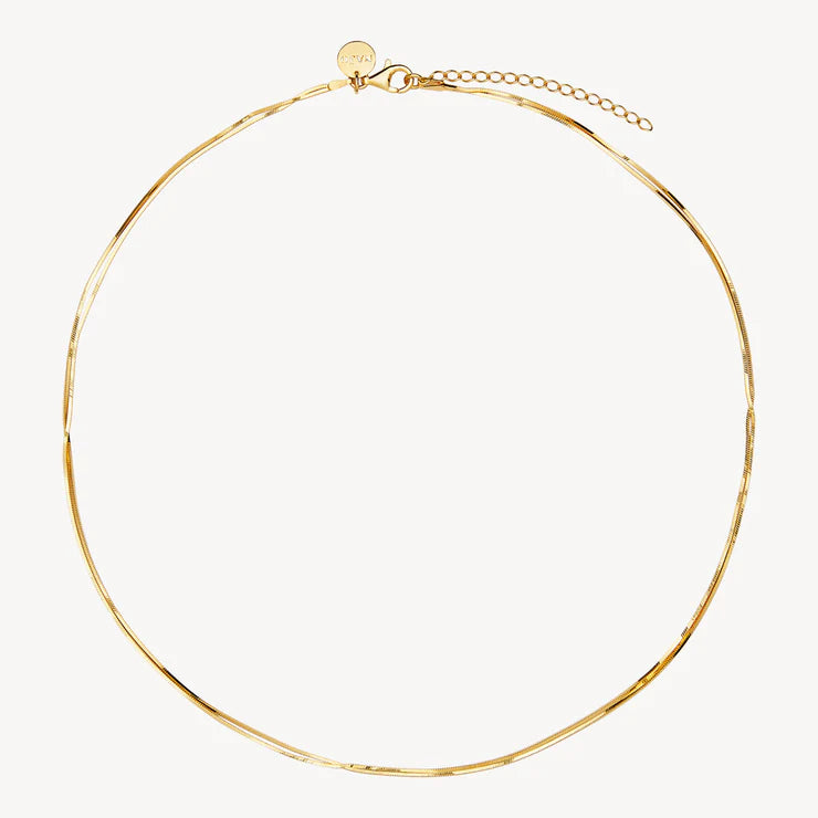 Mirage Double Chain Necklace - Gold Plated