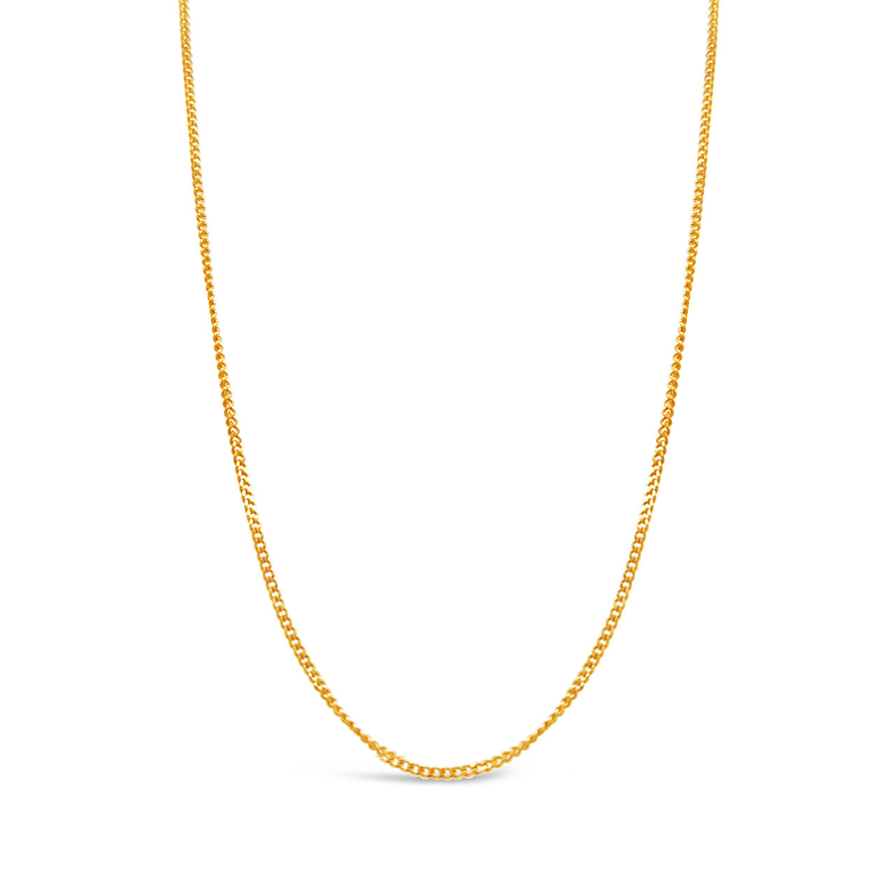 45cm 9k Yellow Gold CD30 Diamond Cut Curb Chain