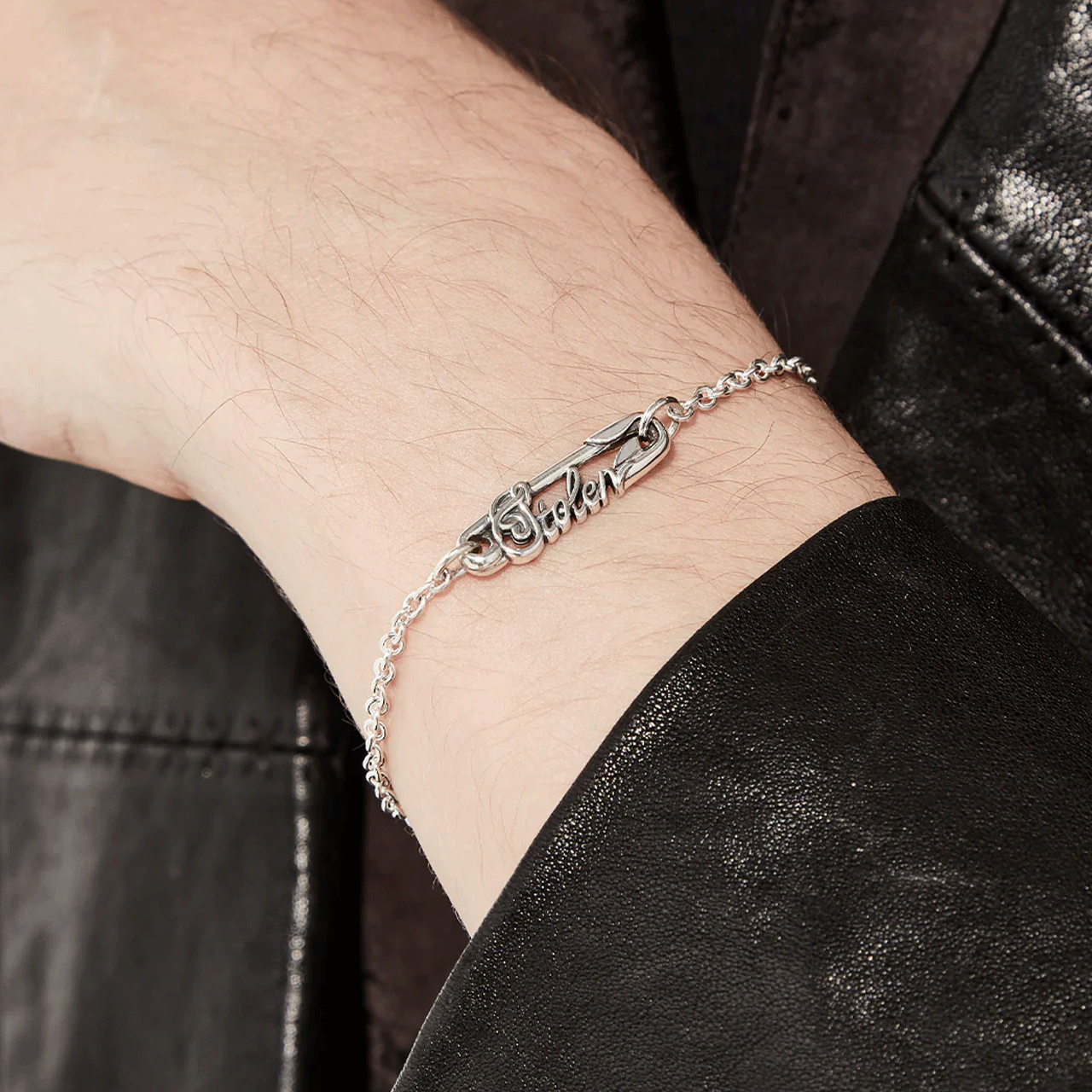 Scripted Pin Bracelet