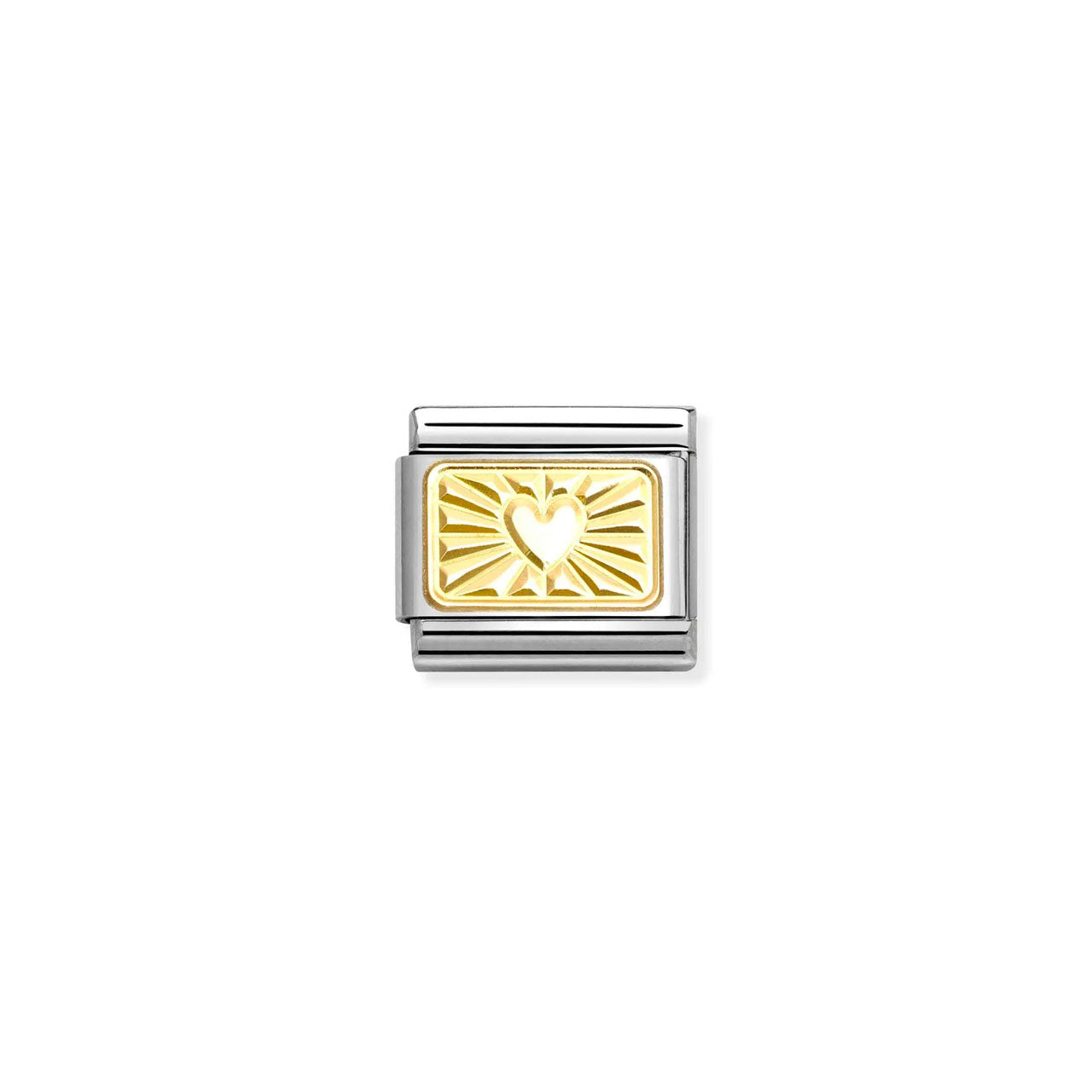 Composable Classic Link 030121/58 Heart With Etched Plate In Gold