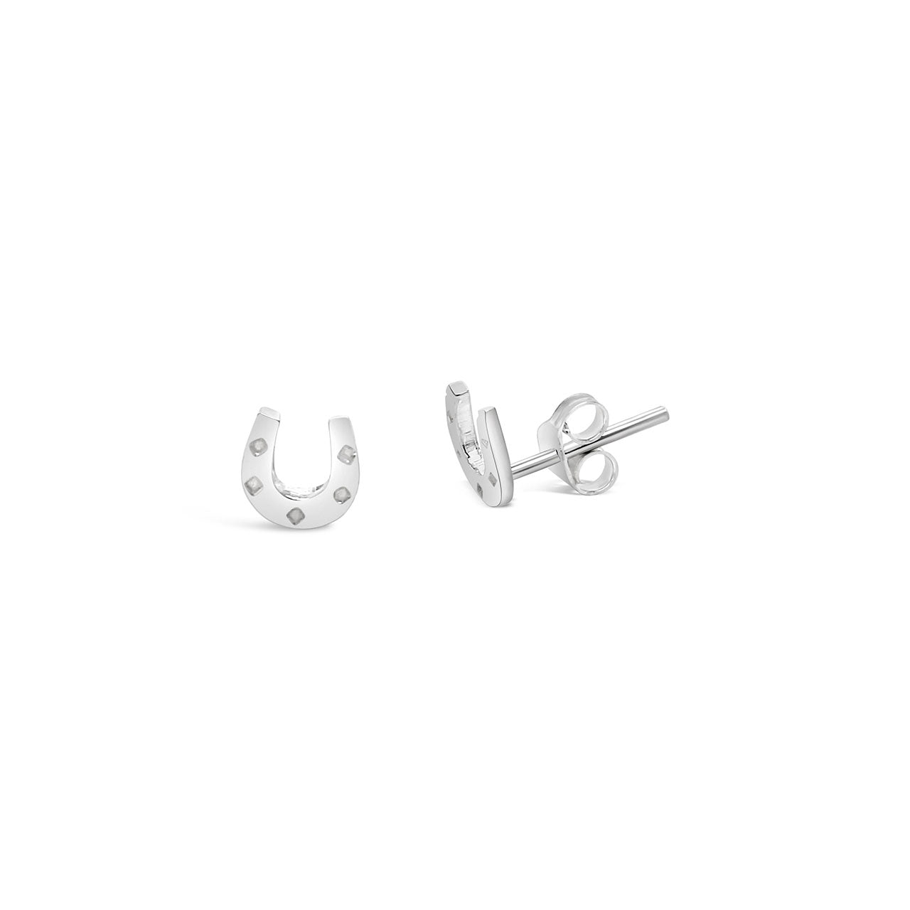 Sterling Silver Horseshoe Stud Earrings
