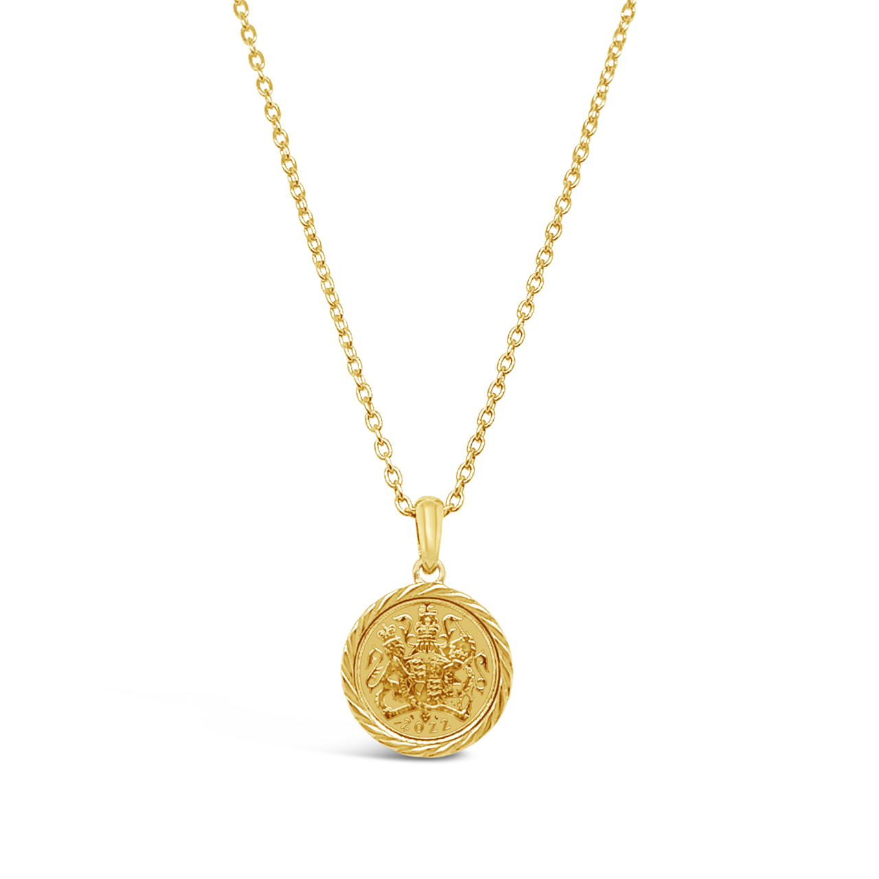 9k Yellow Gold Quarter Sovereign Coin Pendant