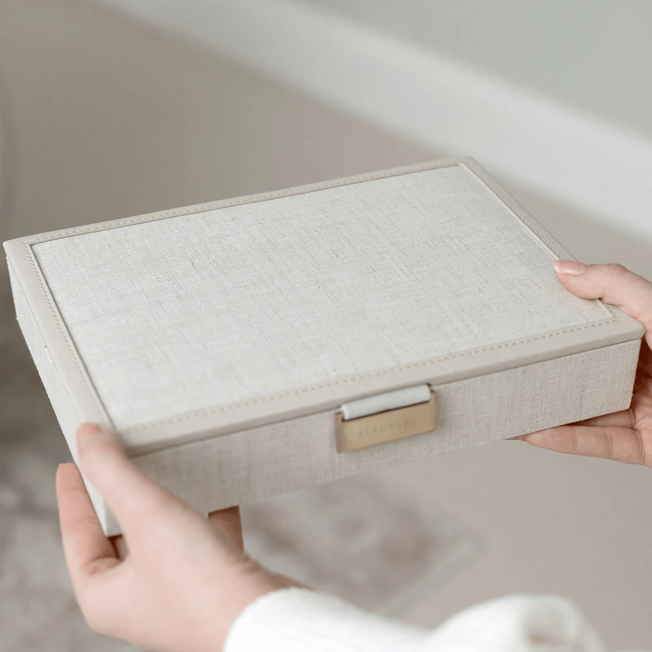 Oatmeal & Linen Classic Jewellery Box Lid