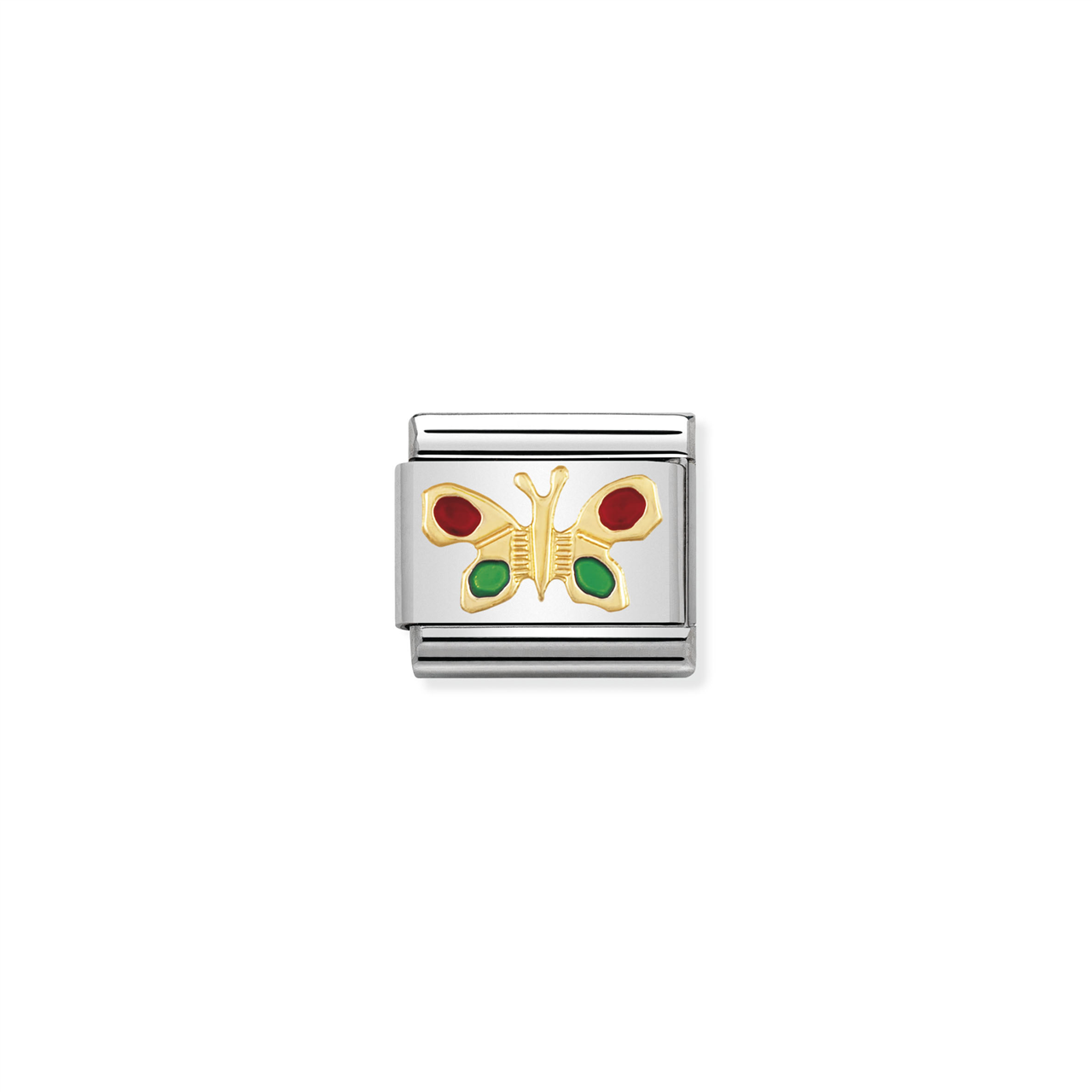 Composable Classic Link 030211/09 Butterfly in 18k Gold & Enamel