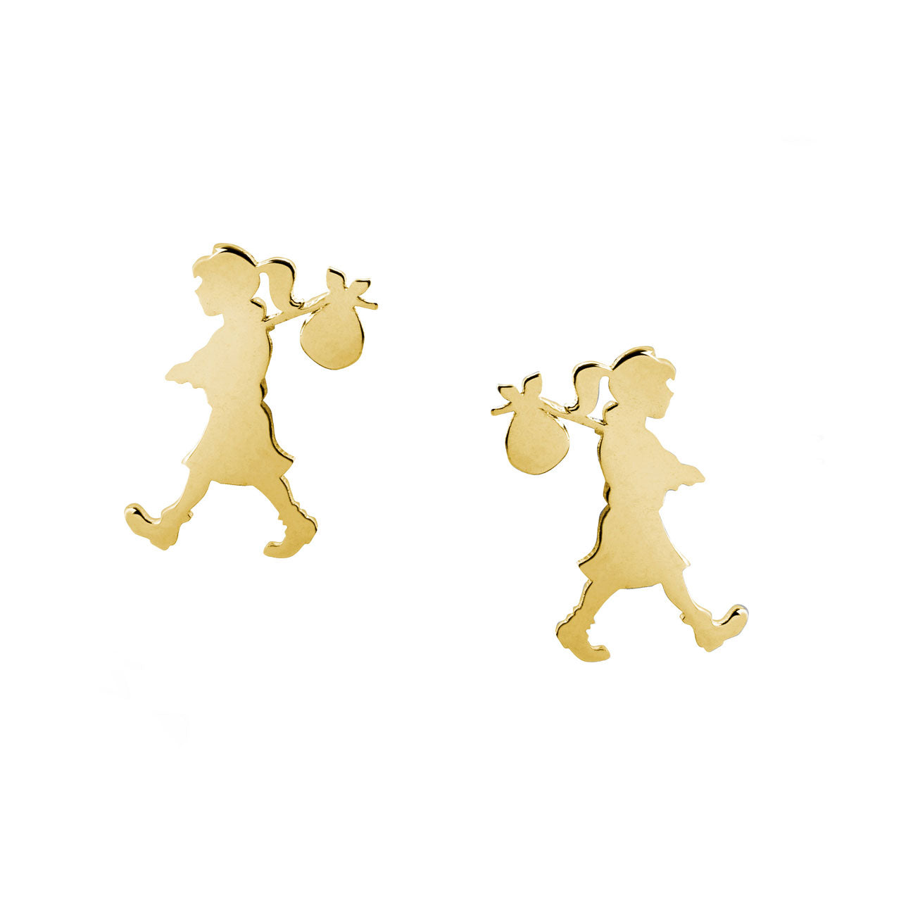 9k Yellow Gold Runaway Girl Studs