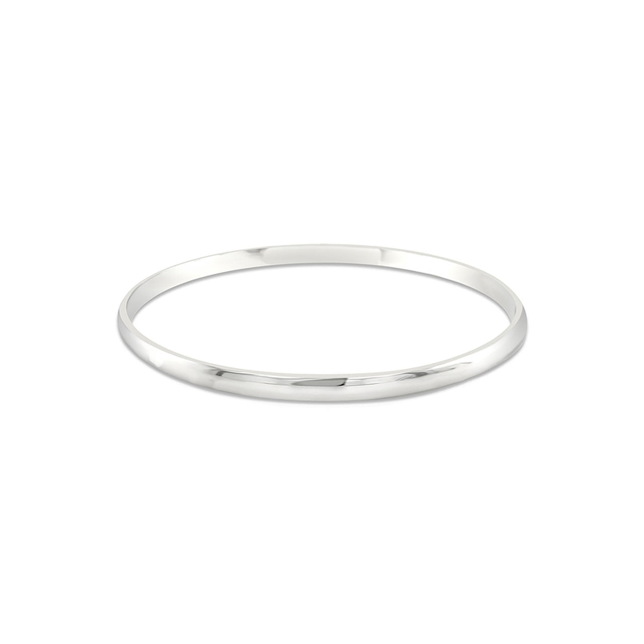 Sterling Silver Half Round 7 1/4" Golf Style Bangle