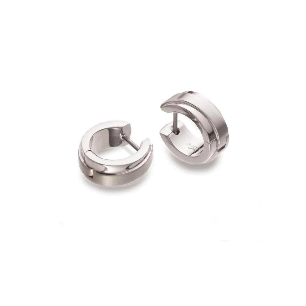 Titanium 14mm Large Folding Hoop Earrings