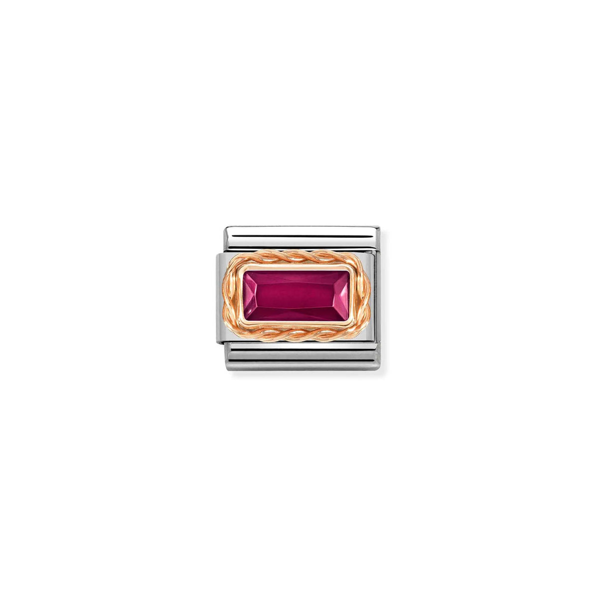 Composable Classic Link 430604/005 Red CZ in 9k Rose Gold