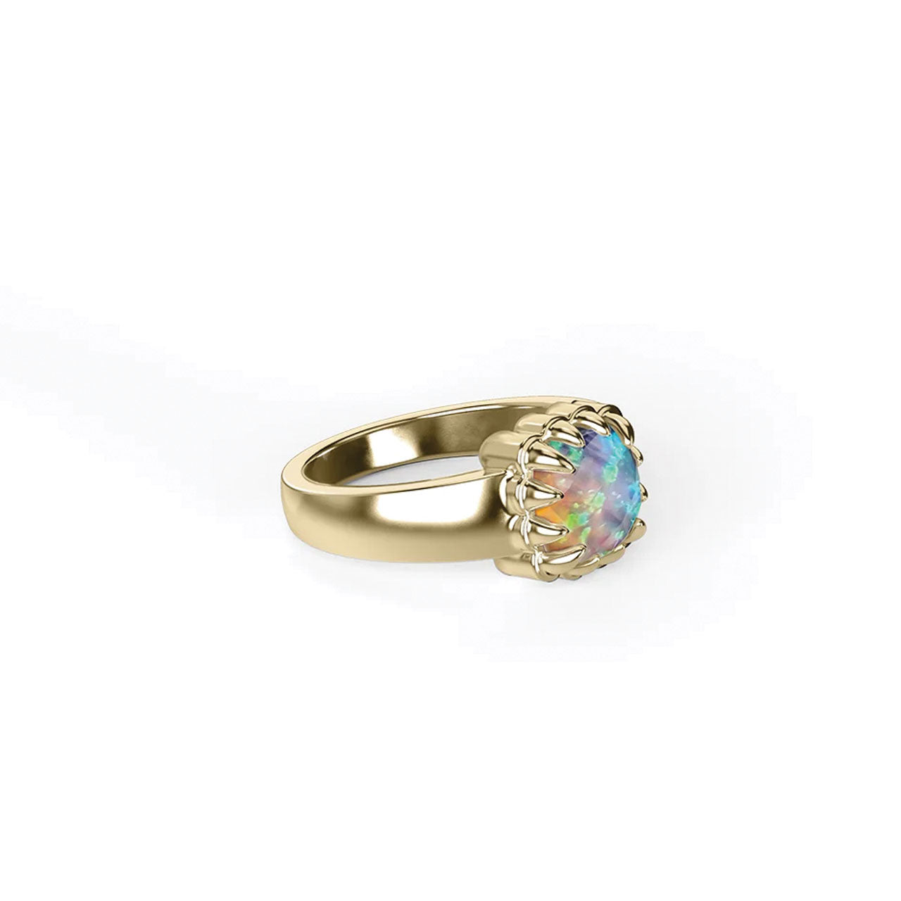 Baby Claw Ring Bello Opal - Gold Plated