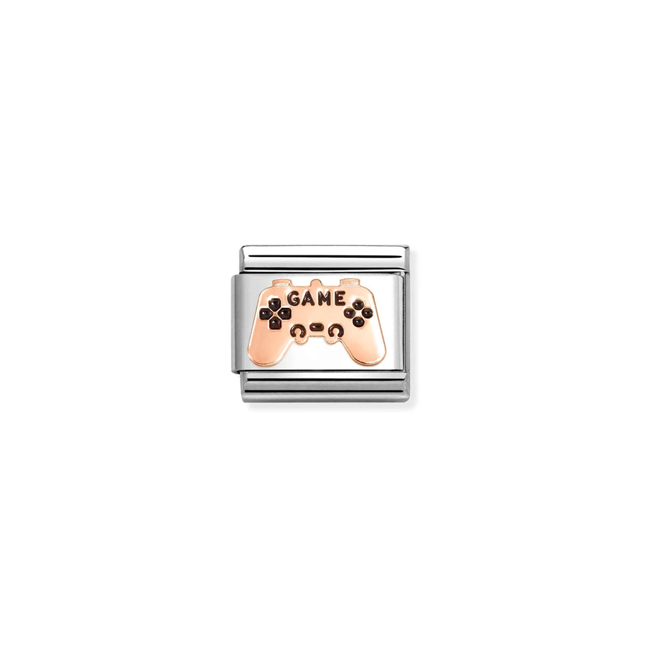Composable Classic Link 430202/26 Game Controller 9K Rose Gold And Black Enamel