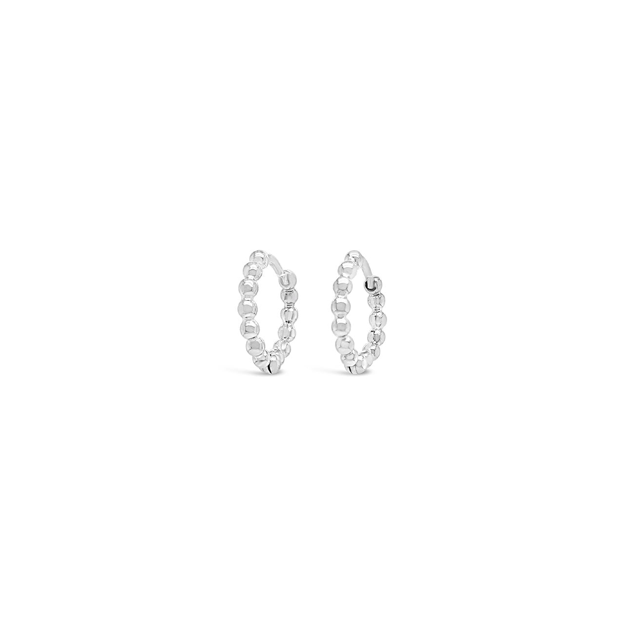 Sterling Silver Bubble Huggie Earrings