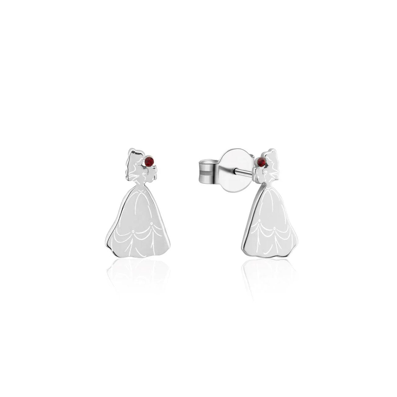 Disney - Princess Beauty & the Beast Belle Stud Earrings - Silver