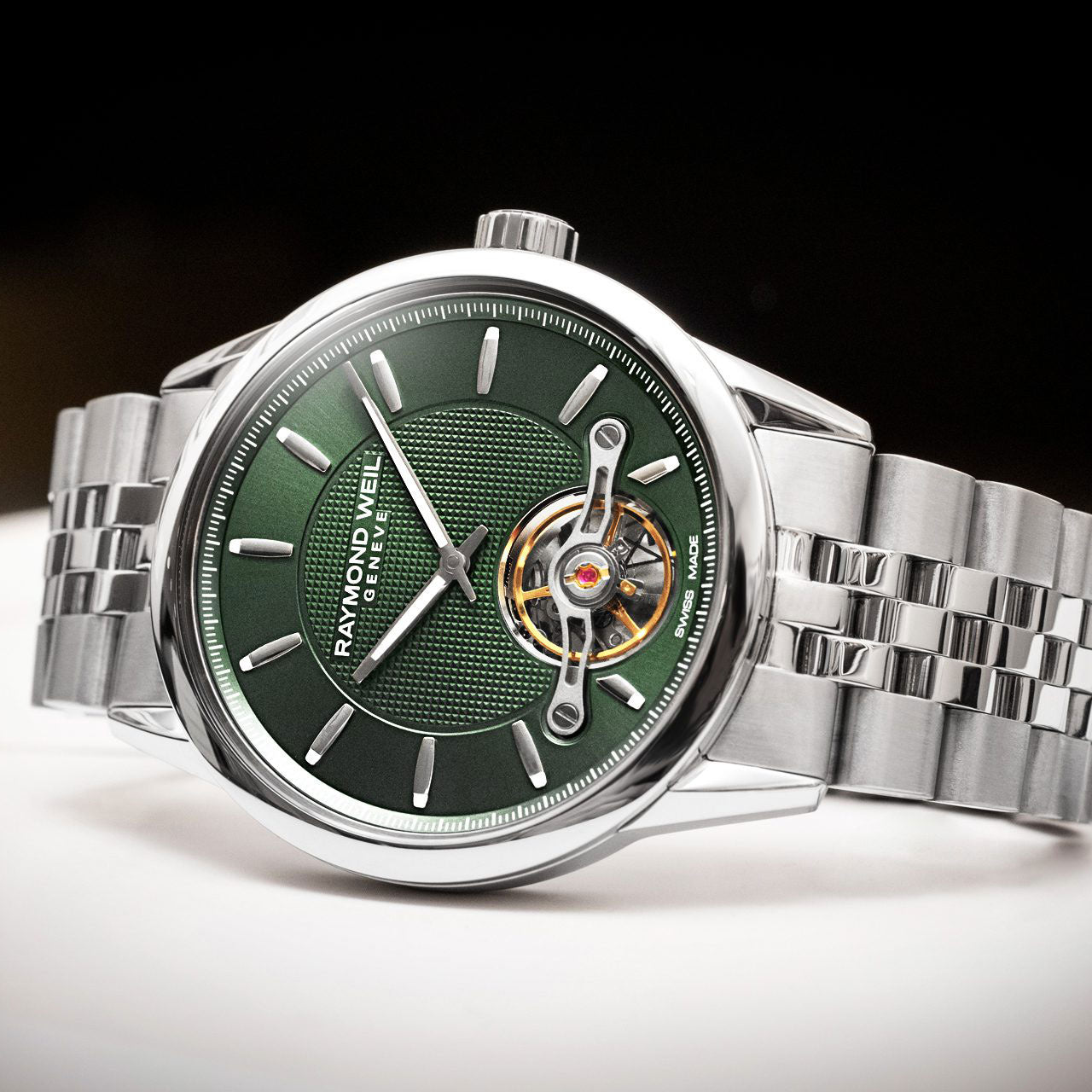 Freelancer Callibre RW1212 Mens Automatic Green Steel Watch - 2780-ST-52001