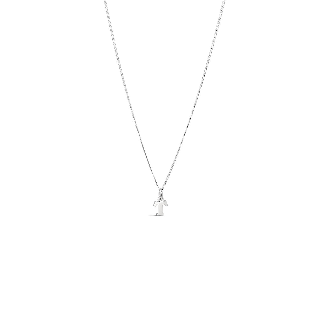Sterling Silver Letter T Pendant