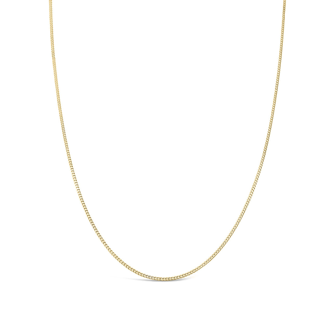 50cm Yellow Gold Plated V300 Diamond Cut Curb Chain