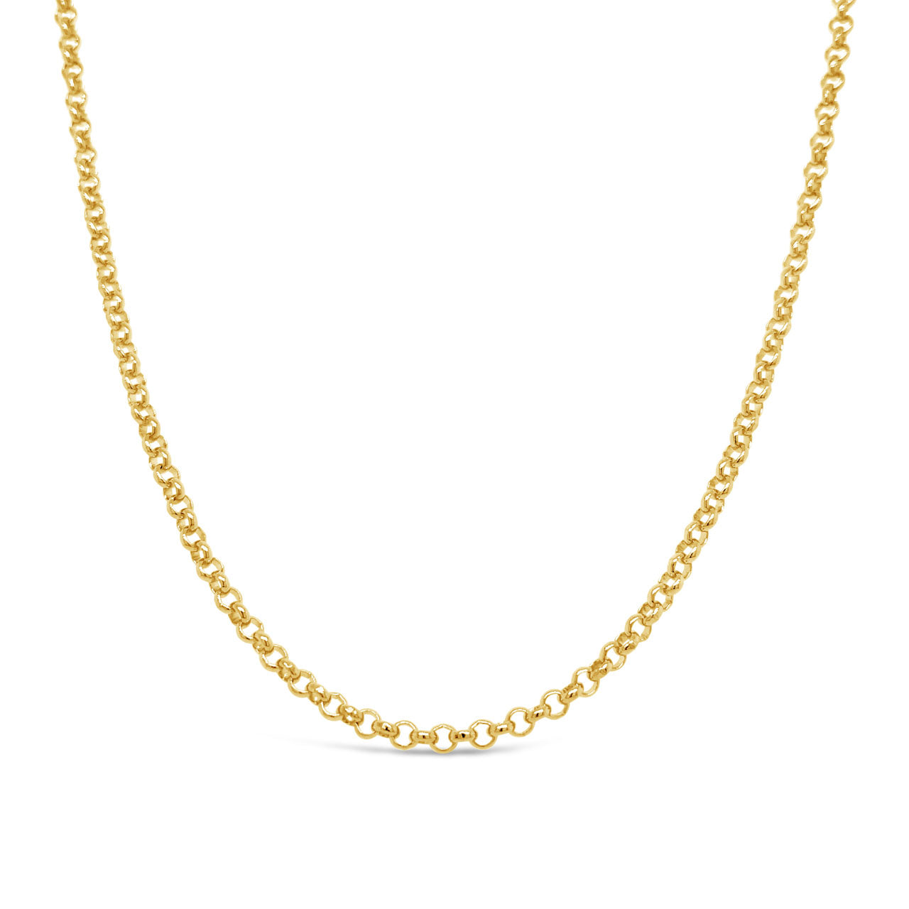 50cm 9k Yellow Gold B1 Round Belcher Chain