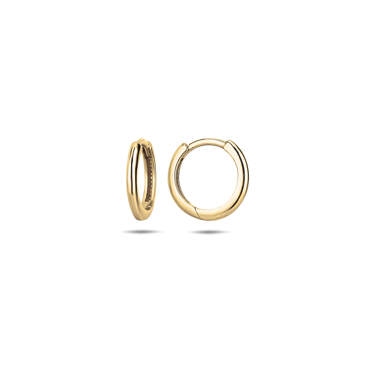 9k Yellow Gold 11mm Fine Huggie Earrings