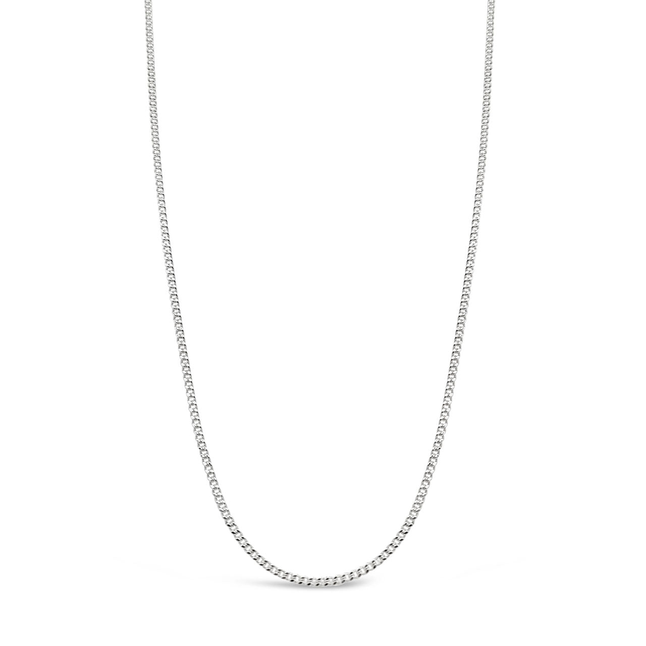 55cm Sterling Silver V301 Diamond Cut Curb Chain