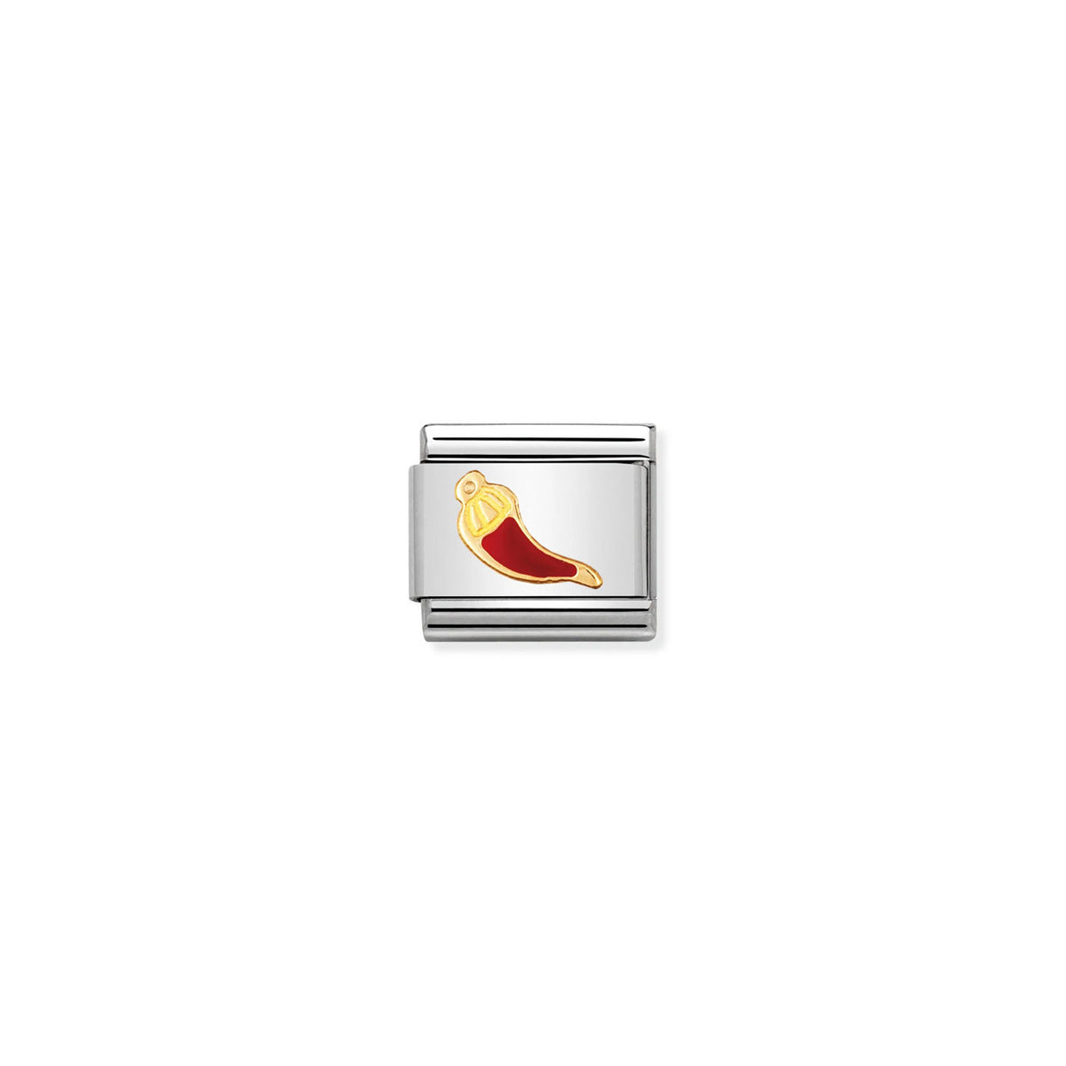 Composable Classic Link 030205/24 Red Horn In 18K Gold & Enamel