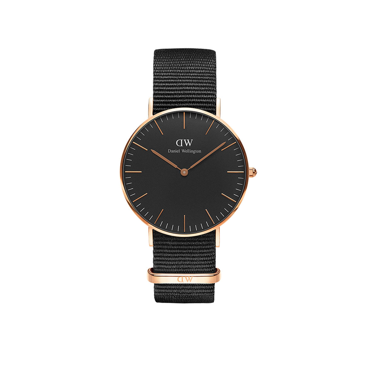 Classic 36mm Cornwall - Black & Rose Gold Watch