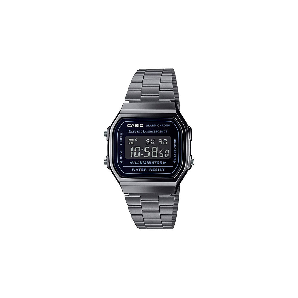 Classic Vintage Gun Metal Digital Watch - A168WGG-1B
