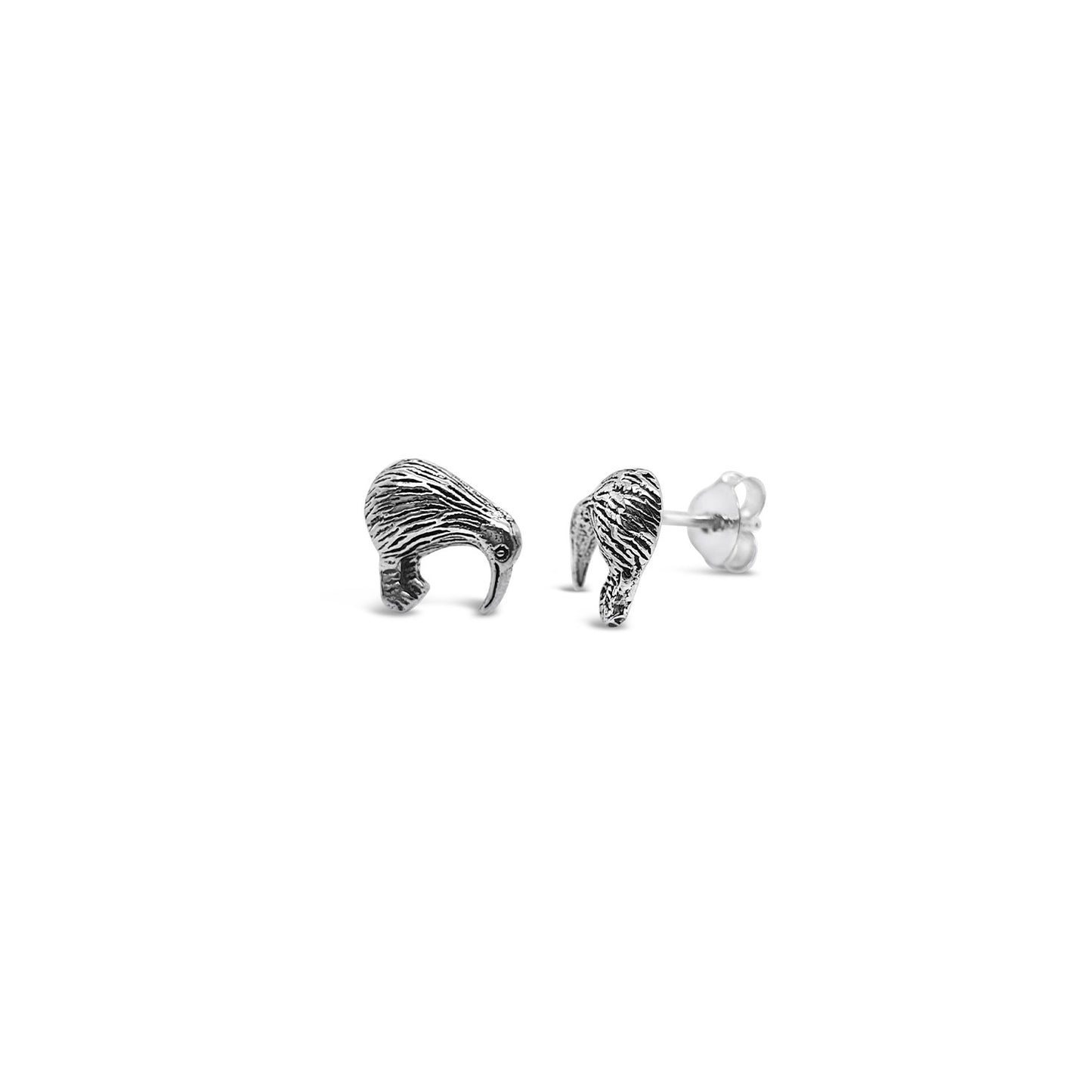 Silver Small Kiwi Stud Earrings