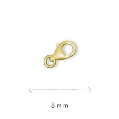 Sterling Silver Gold Plated 9mm Parrot Clasp