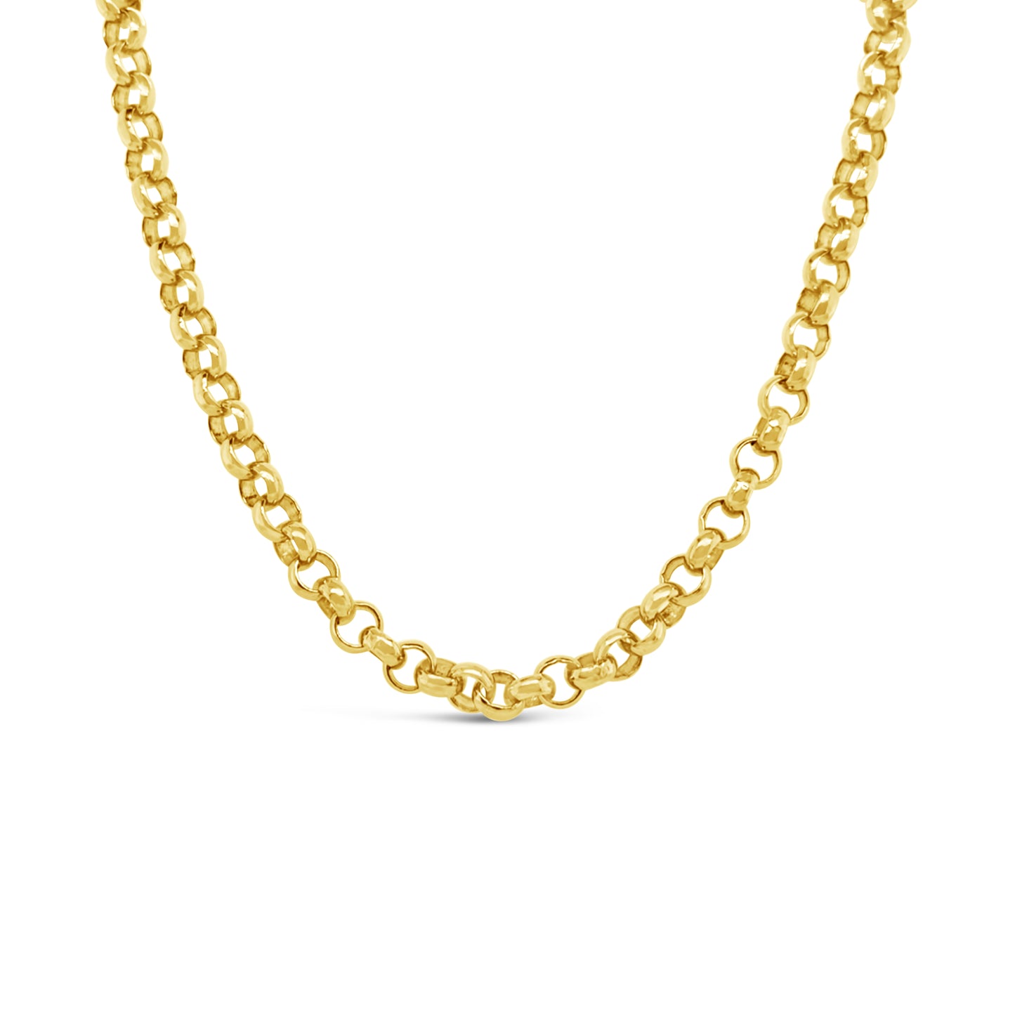 9k Yellow Gold B3.5 Round 50cm Belcher Chain