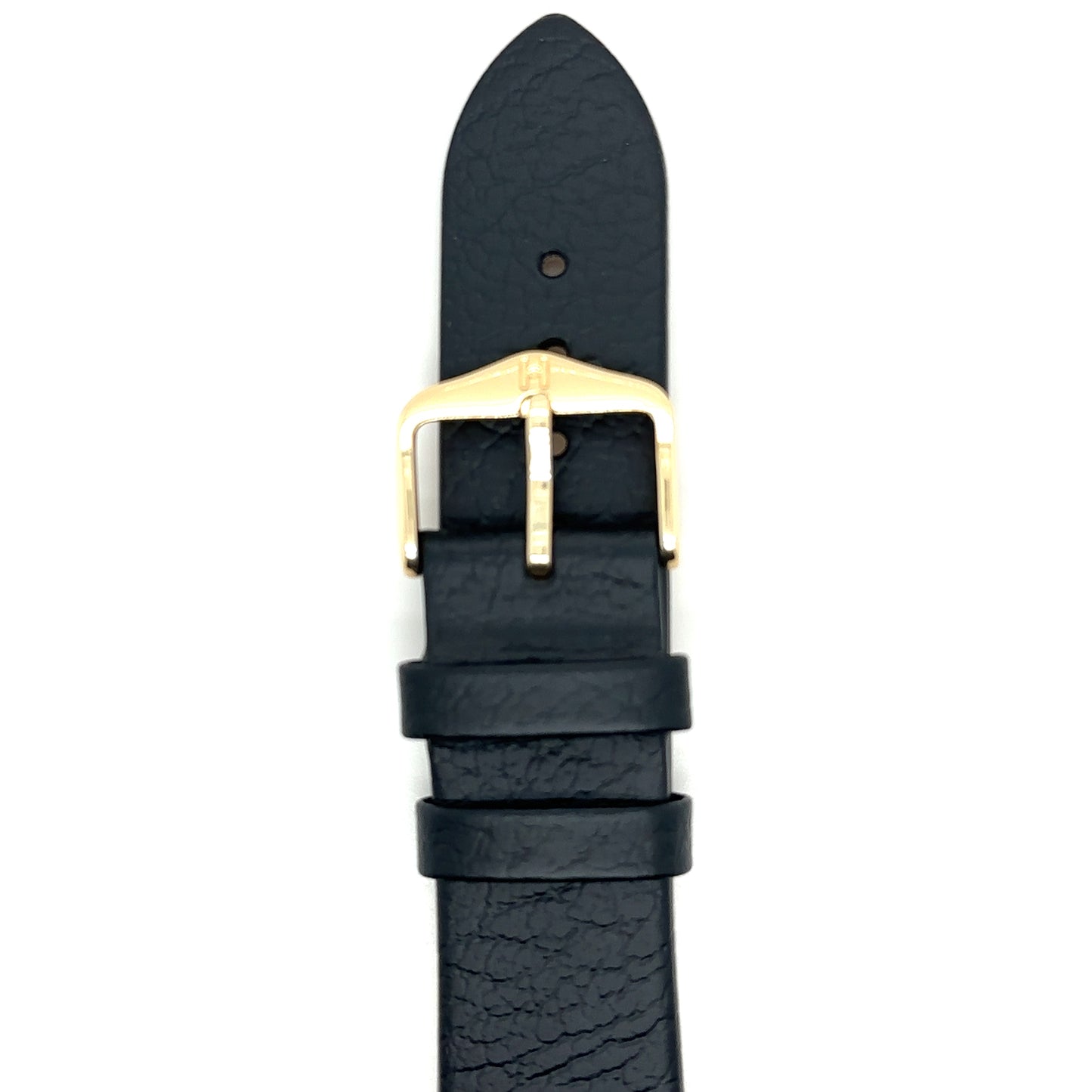 Calf - 20mm Black Long Leather Strap