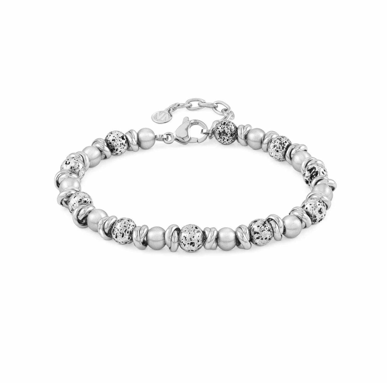 Instinct Bracelet 027918/031 Stainless Steel & Lava Stones