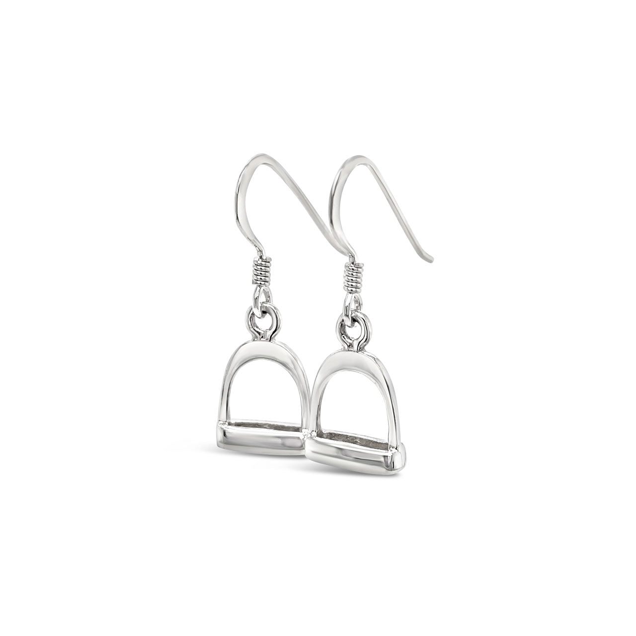 Sterling Silver Small Stirrup Drop Earrings